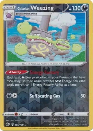 Chilling Reign Galarian Weezing #96/198 reverse holo